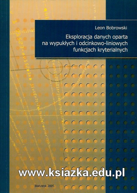 Eksploracja danych oparta na wypukłych i odcinkowo-liniowych funkcjach kryterialnych