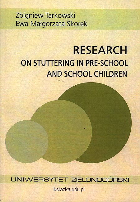 Research on stuttering in pre-school and school children