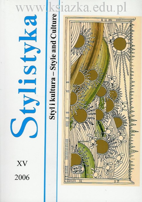 Stylistyka XV : Styl i kultura - Style and Culture