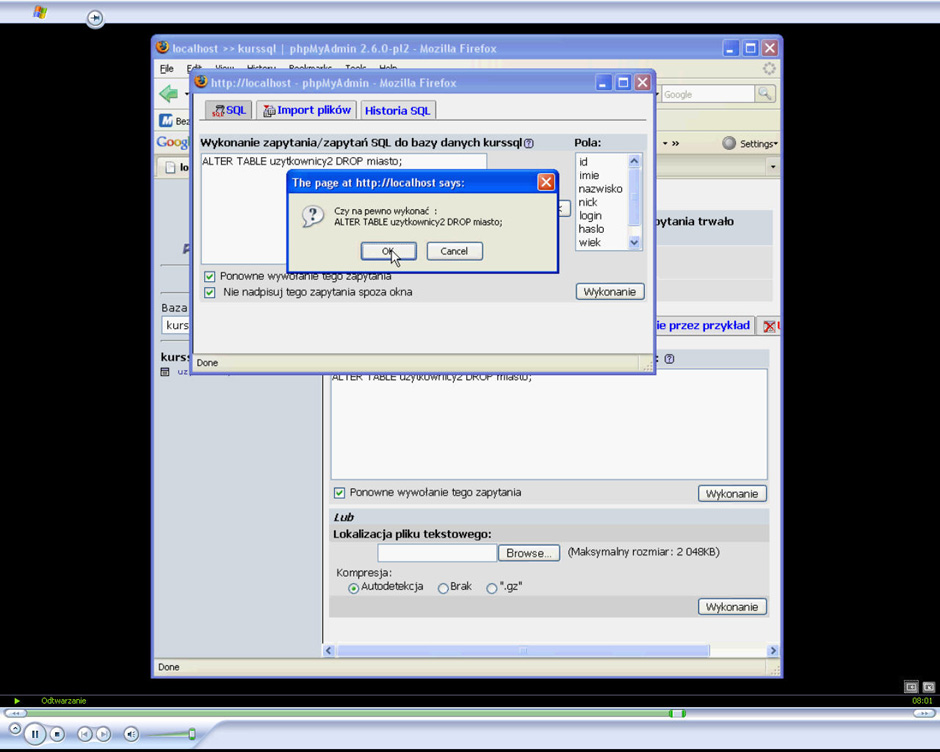 Video Kurs MySql w PHP